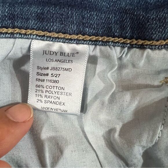 Judy Blue Skinny Fit Distressed Light Blue Women  Bodycon Jeans Sz  5/57 - Picture 8 of 11